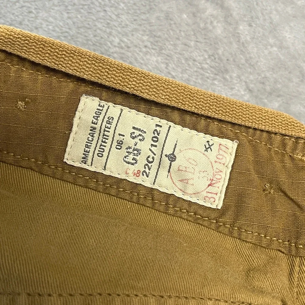 Vintage American Eagle Mens Cargo Pants Brown Ripstop 32x32 (34x31) Utility Gorp